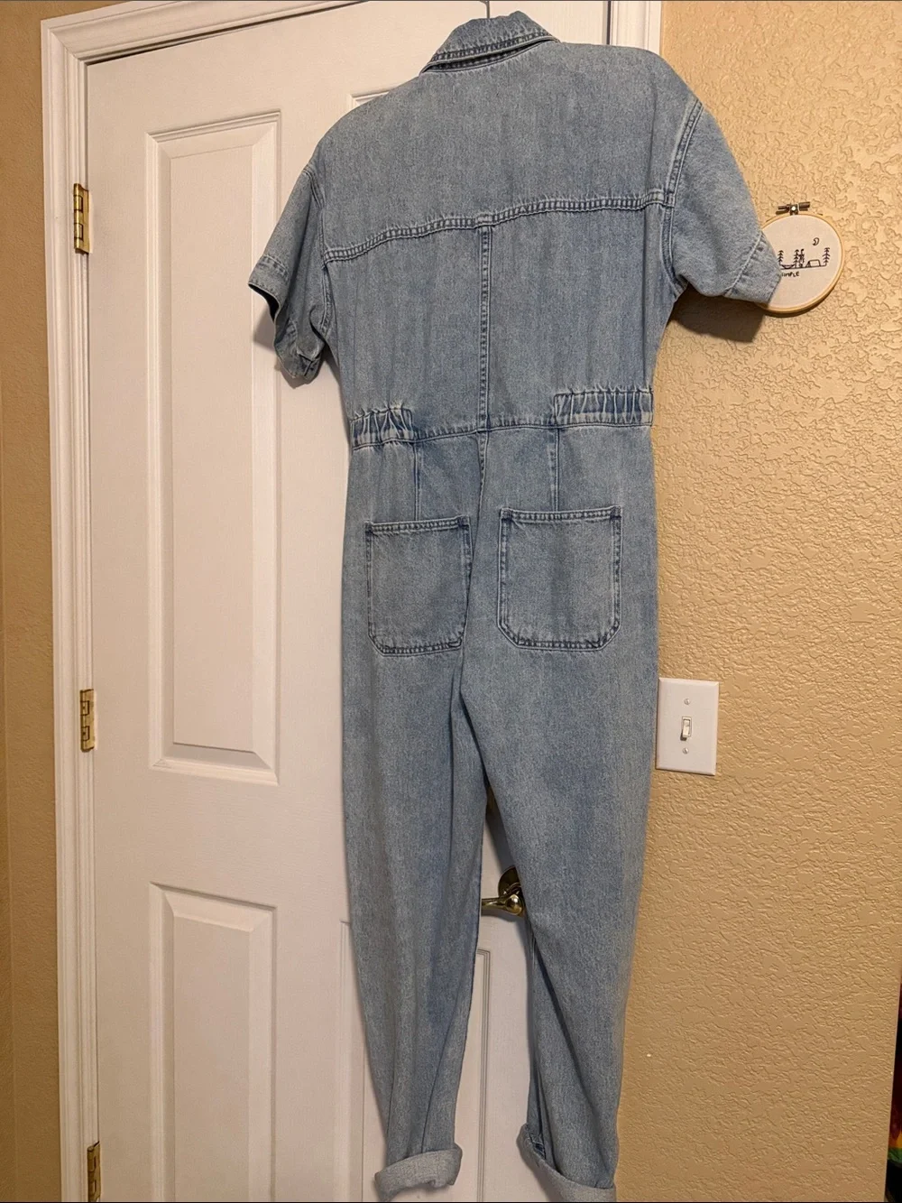 Free People Light Wash Denim Jumpsuit - Picture 4 of 4